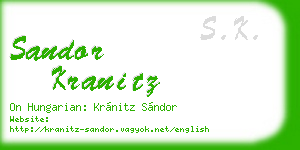 sandor kranitz business card